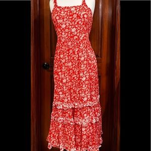 Universal Thread Red Floral Maxi Dress